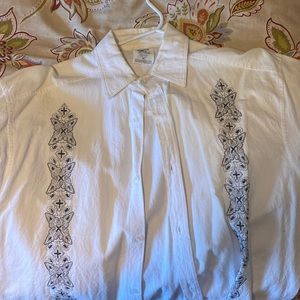 Mens xl guayabera cotton shirt